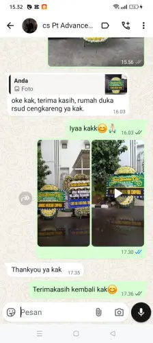 Testimonial Papan Bunga Pernikahan pekanbaru