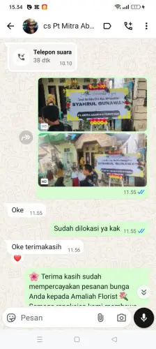 Testimonial Papan Bunga pekanbaru