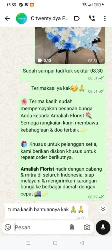 Testimonial Standing Flower pekanbaru